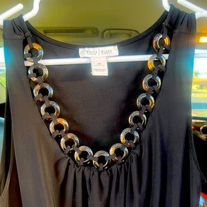 BHWM sleeveless black blouse